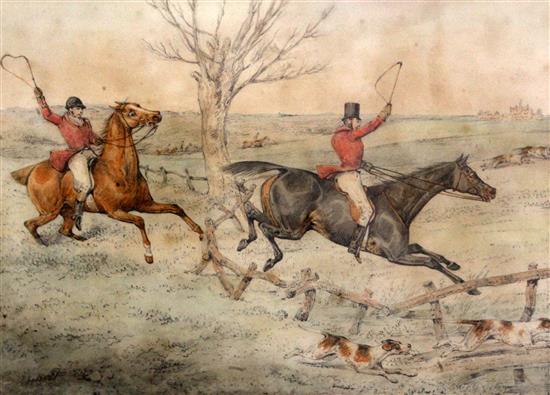 Henry Alken (1785-1851) Hunting scene 10 x 14.5in.